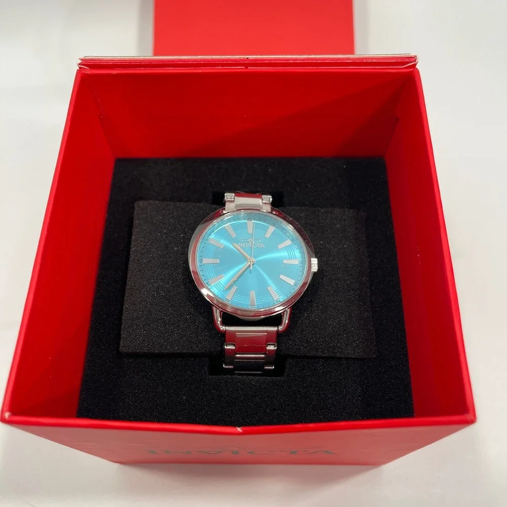 Invicta Wildflower 47321 Womens Watch 38mm Stainless Steel Turquoise Blue Dial